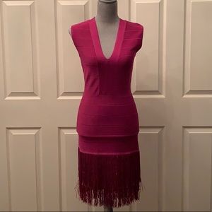 Venus Fuchshi bandage style fringe dress